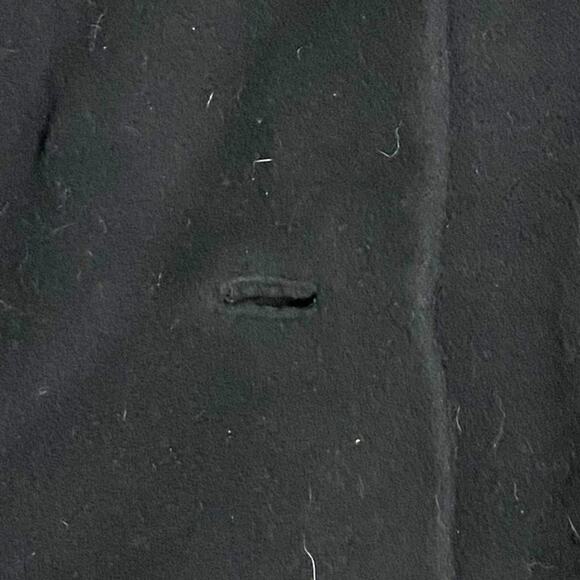 Vtg Imported Cashmere Coat Heavy Full Black Silk Lining Mob Wife Old Money - Picture 5 of 6